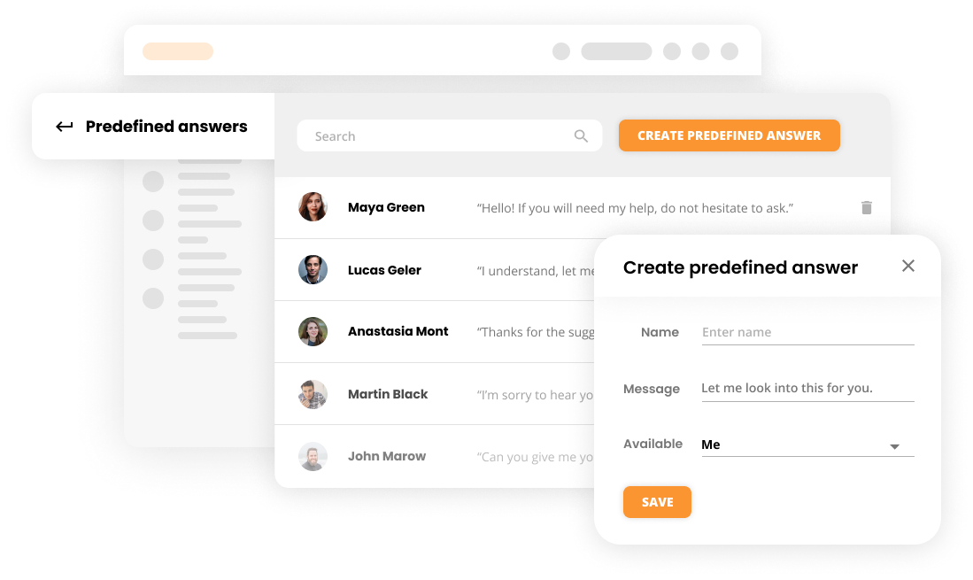 预定义答案示例