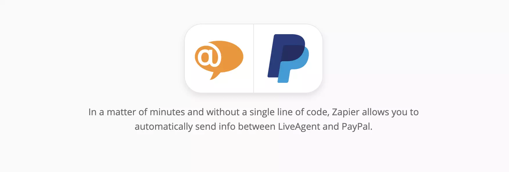 LiveAgent和PayPal集成页面在Zapier上
