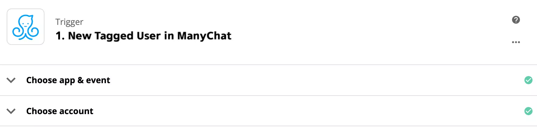 Zapier 上的 ManyChat 触发器设置