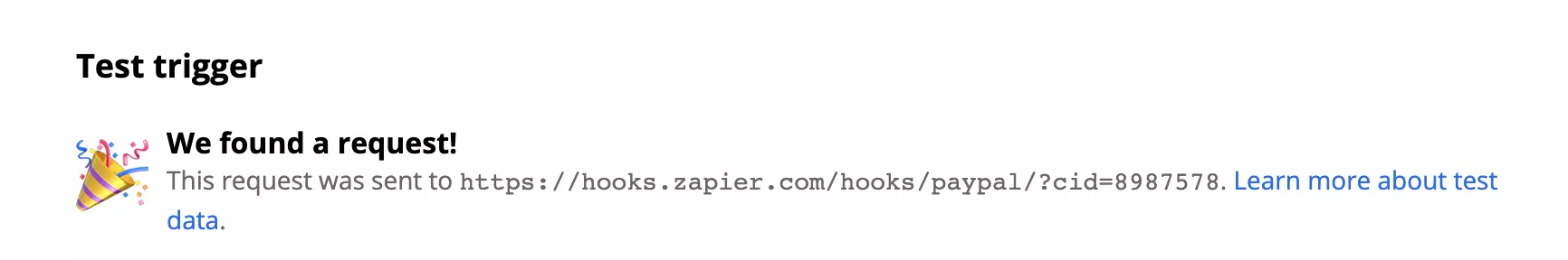 PayPal成功销售触发器的成功测试