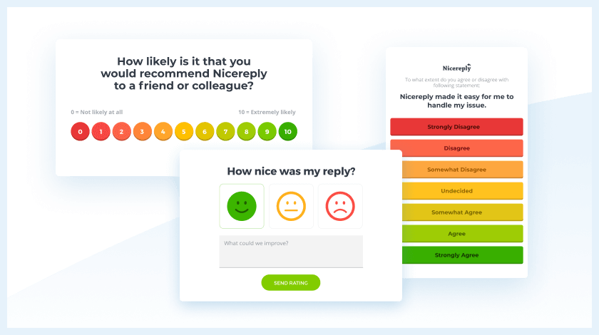 Nicereply调查自定义选项