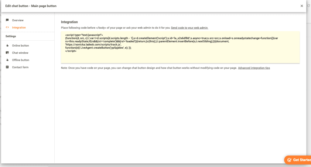 LiveAgent聊天按钮自定义