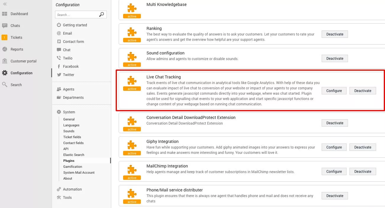 LiveAgent聊天跟踪