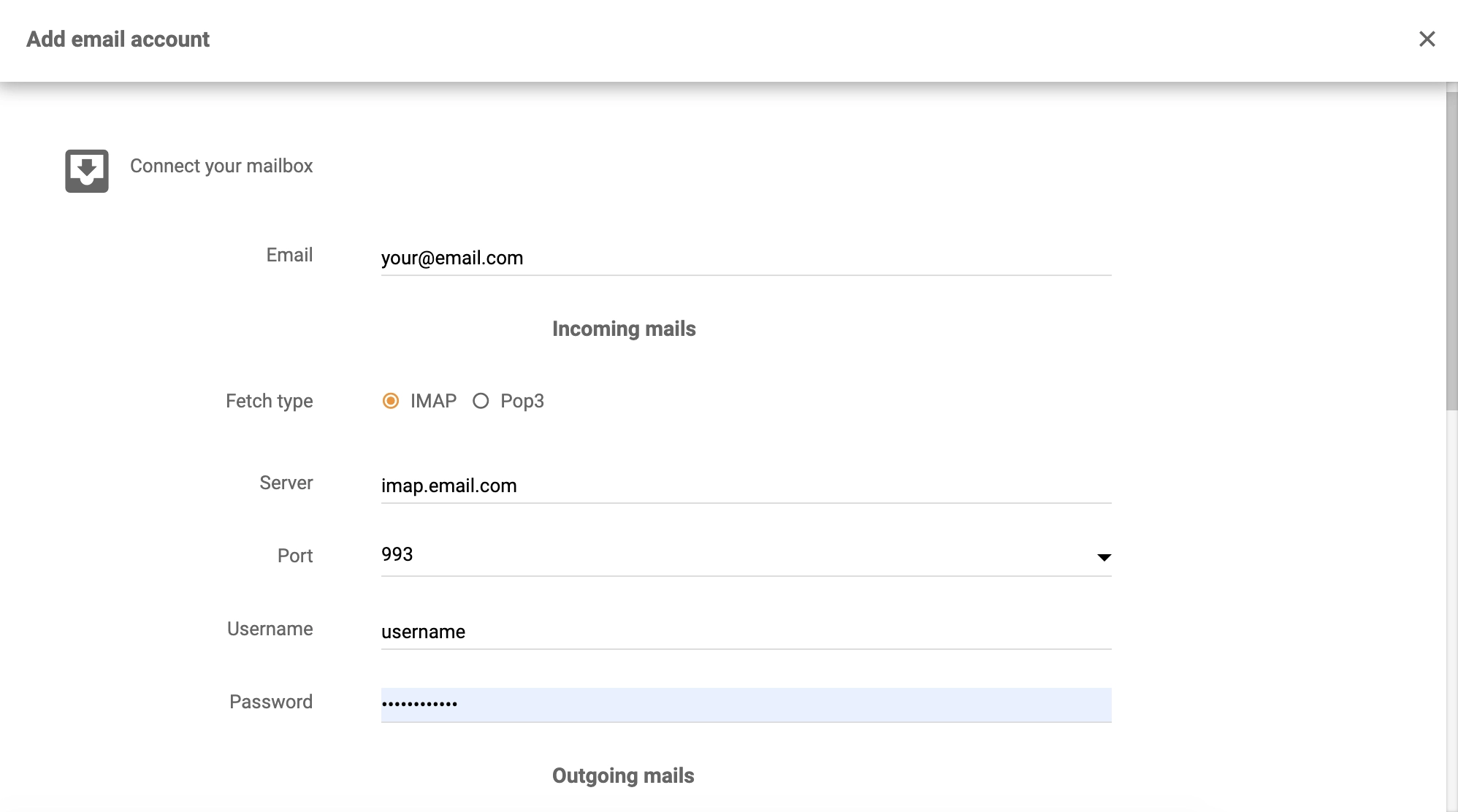 填写您的详细信息