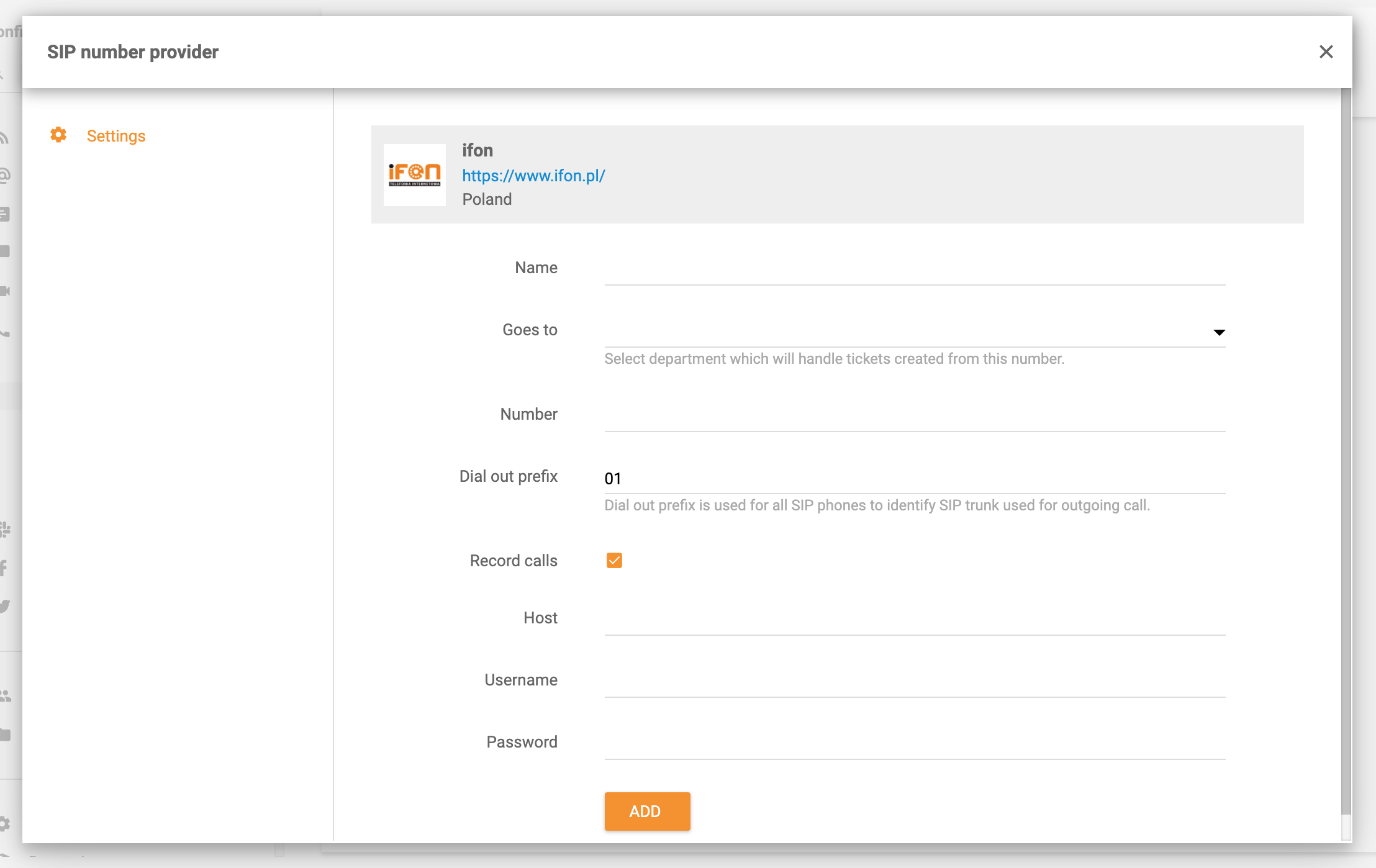 iFON 在 LiveAgent 中的集成