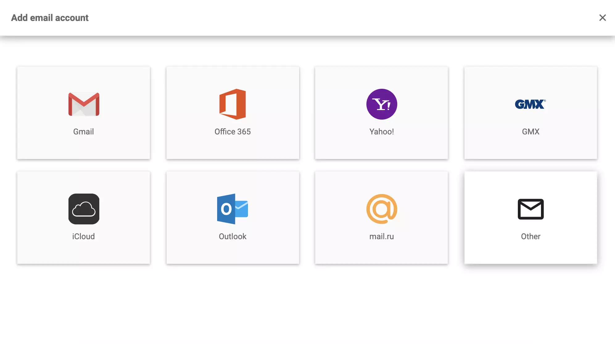 LiveAgent email account configuration options