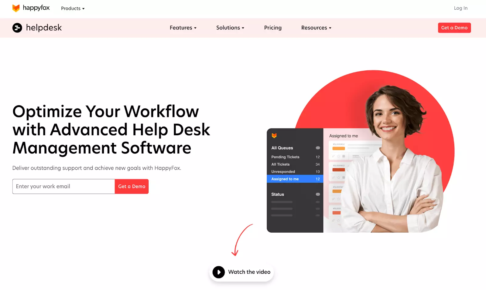 Happyfox帮助台工单系统首页