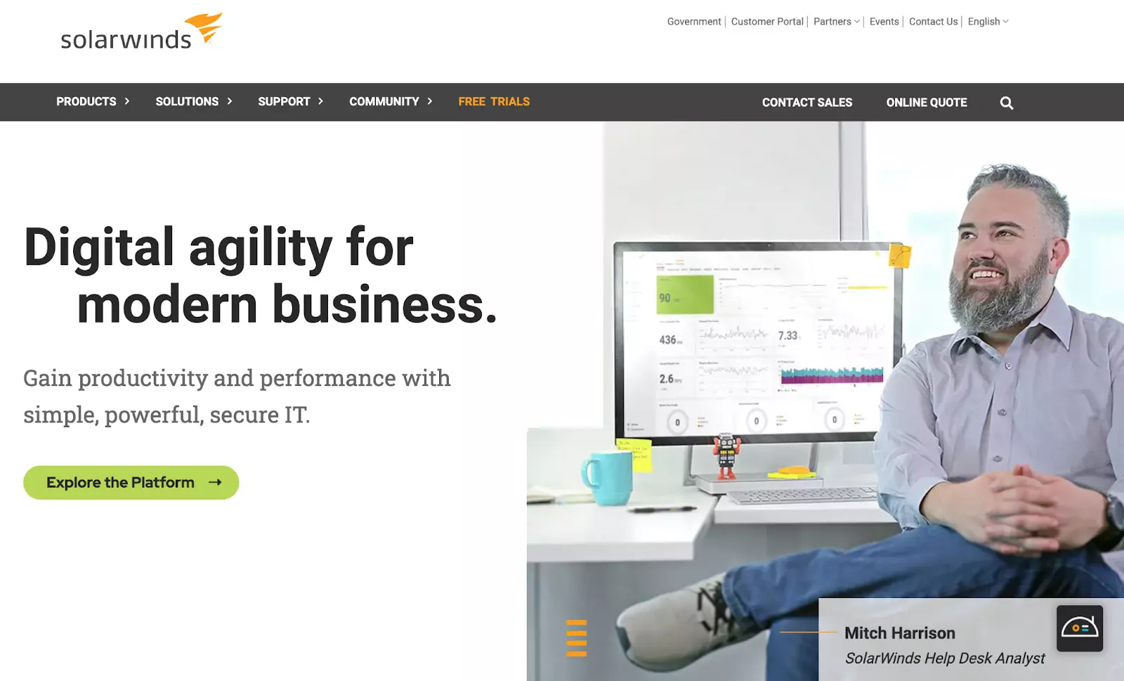 Solarwinds支持工单系统首页