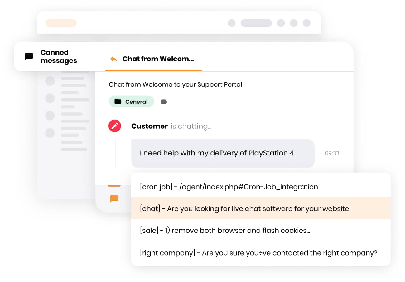 LiveAgent预设消息功能