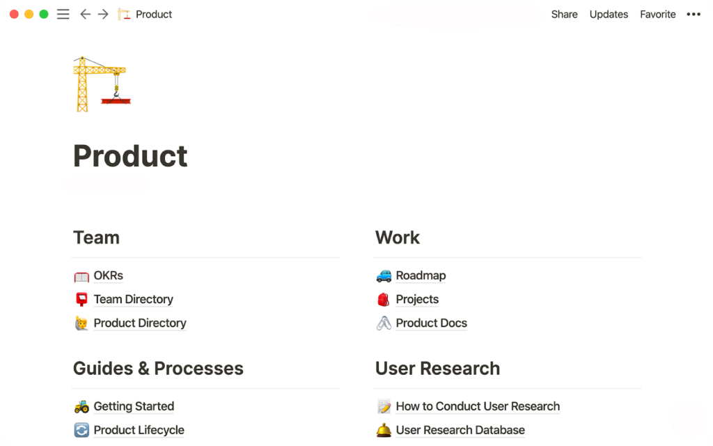 使用Notion创建的知识库的插图