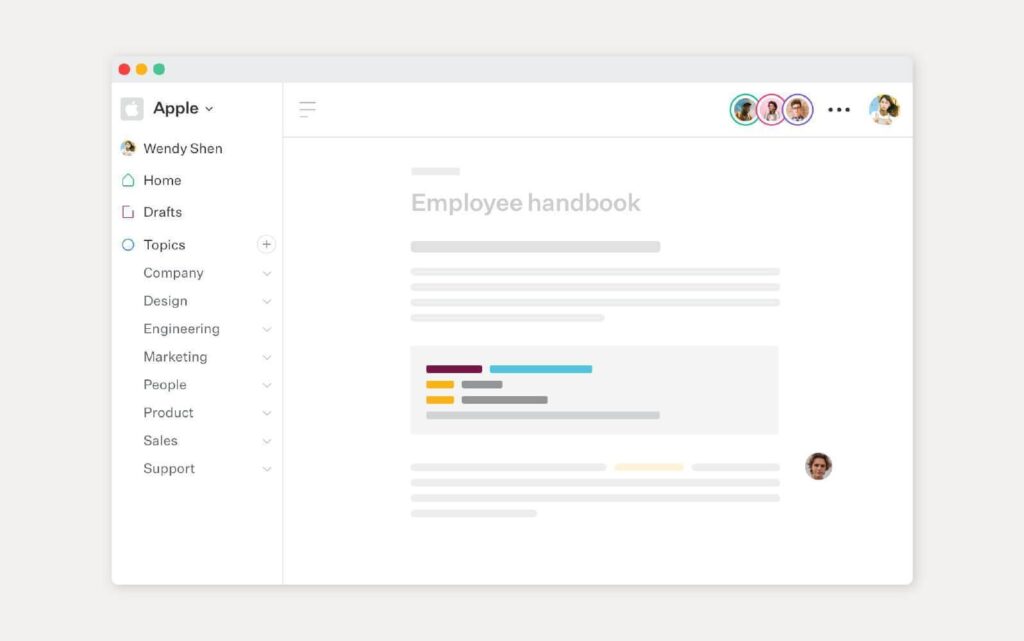 Slab知识库解决方案的屏幕截图