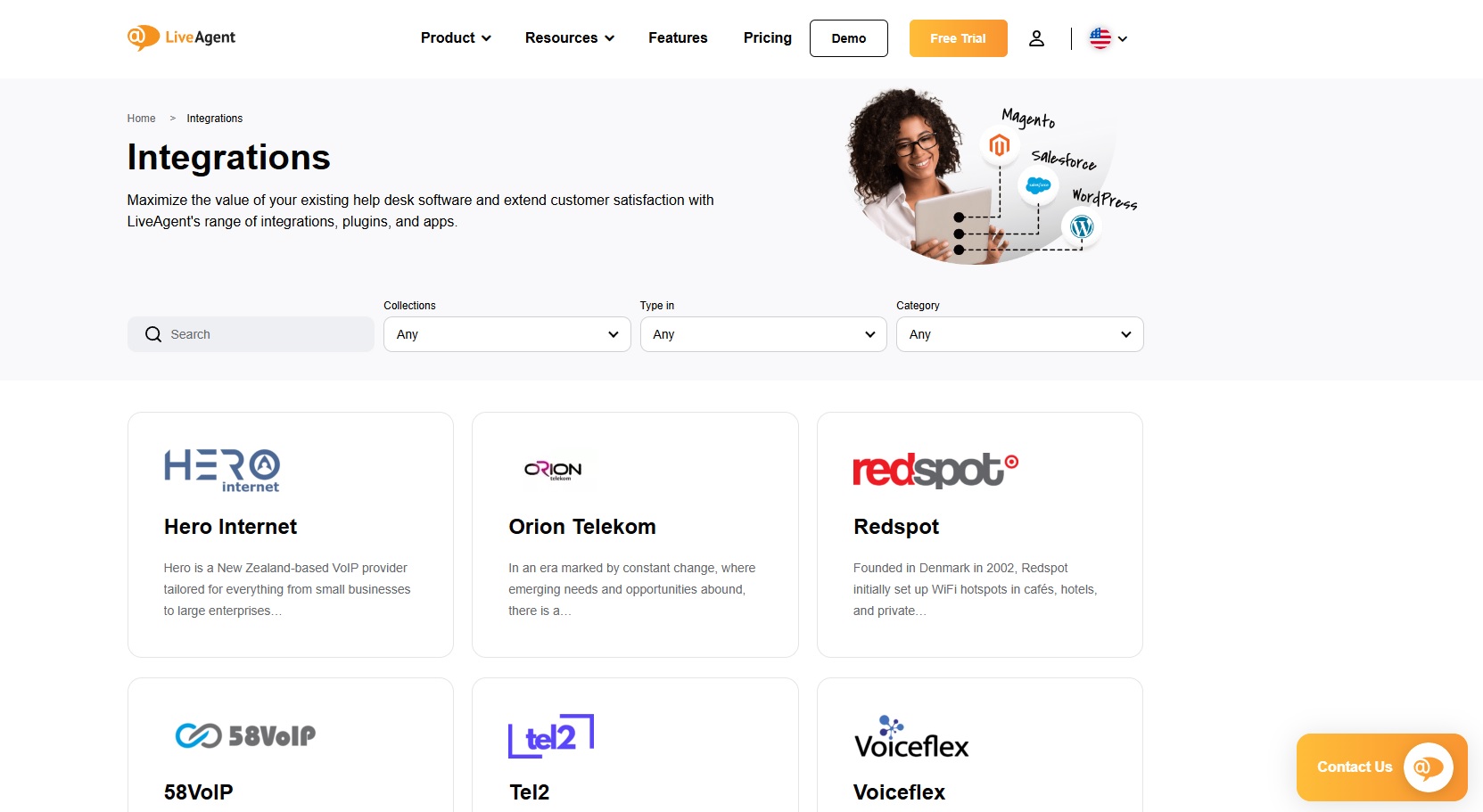 LiveAgent集成的屏幕截图