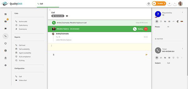 Internal calls ongoing